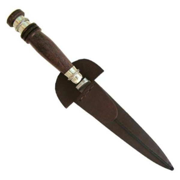 Cuchillo Madera y Alpaca 14 Cm Acero Inox Vaina Vaqueta Cocida