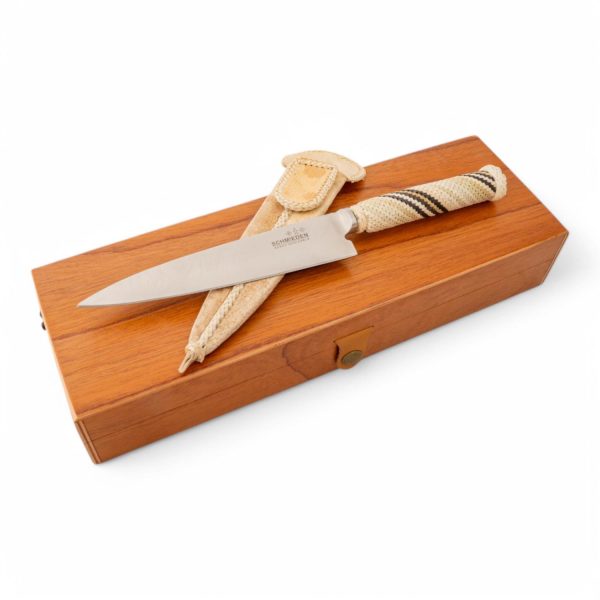 Cuchillo Trenzado En 18 Cm En Caja Fina De Madera Cedro Lustrado Estilo SERRANO TRENZADO - Imagen 2