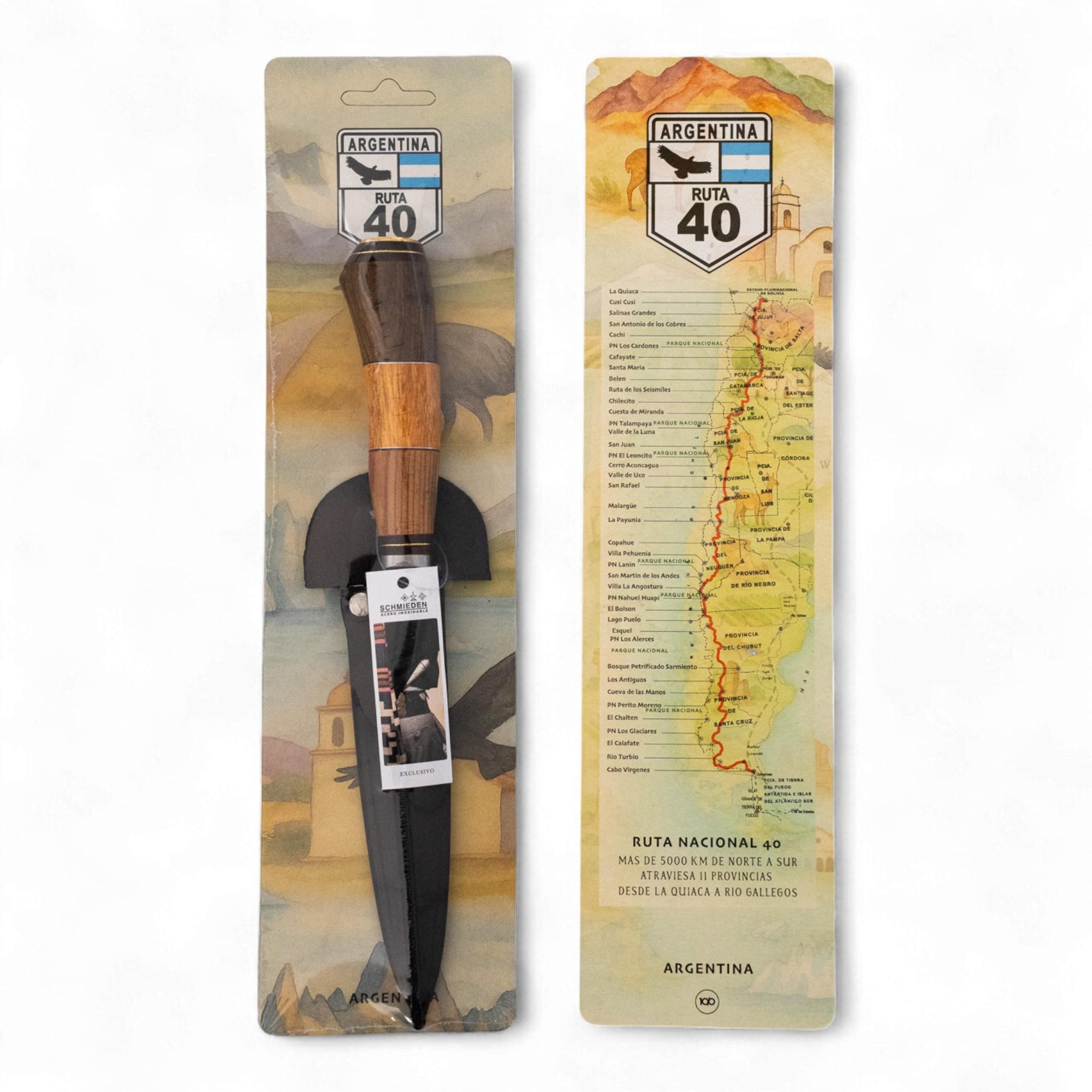 Cuchillo Inoxidable SCHMIEDEN con Vaina Cabo regional Variado en Blister