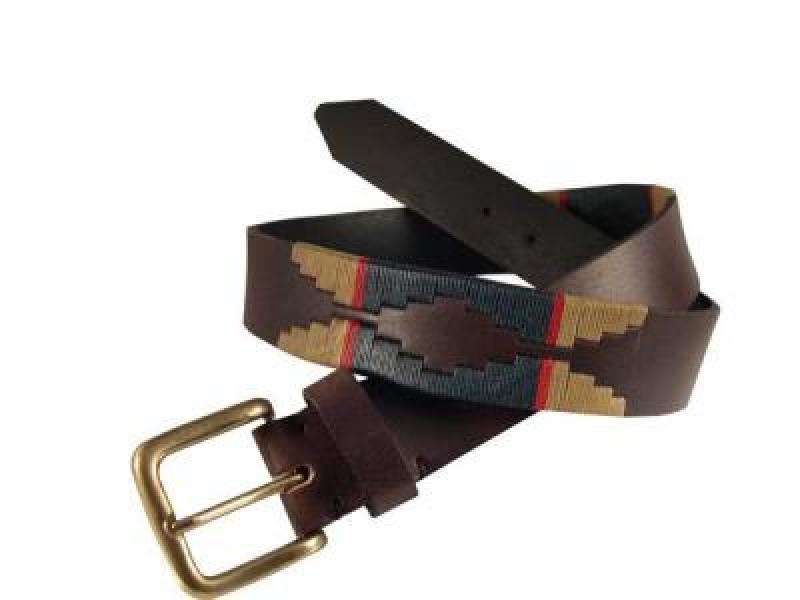 Cinto Cuero Engrasado Bordado En Puntas - Imagen 7