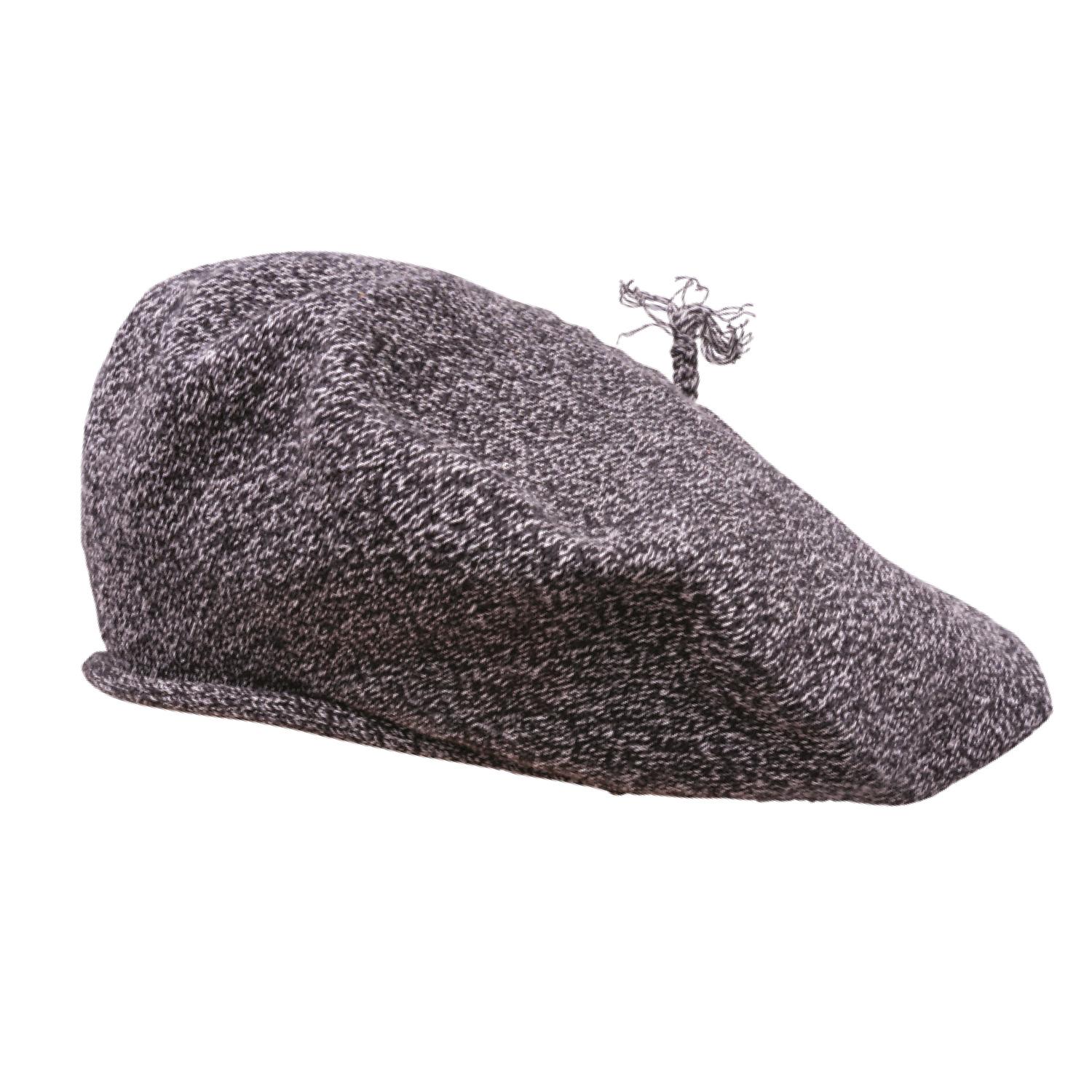 Boinas Vasca Pamplona En Hilo Jaspeado Bordo y Blanco Reforzada - Imagen 6