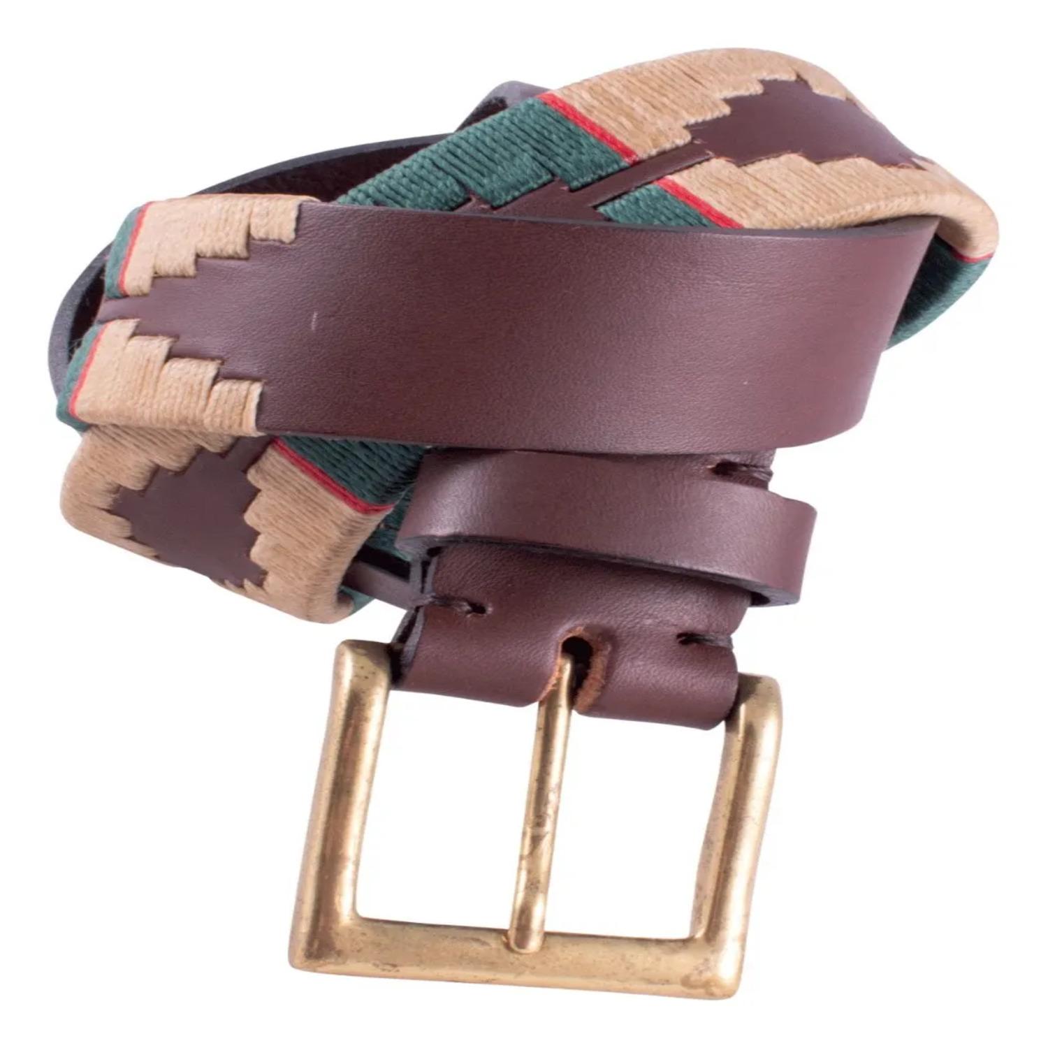 Cinto Cuero Engrasado Bordado En Puntas - Imagen 10