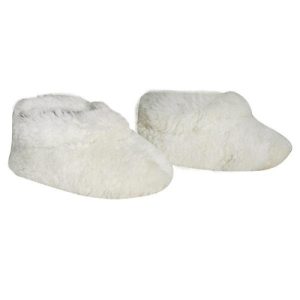 Pantufla Desmontable Blanca Lana Ovina