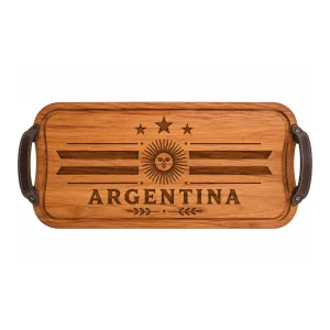 Tabla de madera con manijas