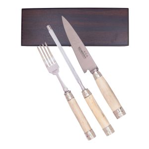 Juego Tenedor Cuchillo y Chaira