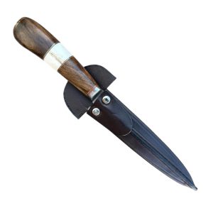 Cuchillo Regional Madera 14Cm Acero Inox Vaina Vaqueta