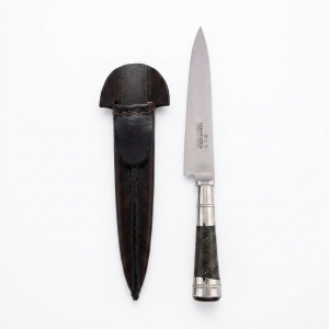 Cuchillo Madera y Alpaca 14 Cm Acero Inox Vaina Vaqueta Cocida