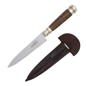 Cuchillo Madera y Alpaca 14 Cm Acero Inox Vaina Vaqueta Cocida