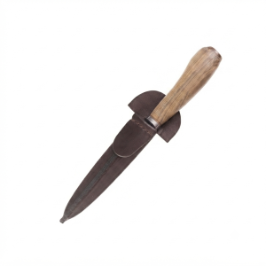 Cuchillo Regional Madera 14Cm Acero Inox Vaina Vaqueta Cocida