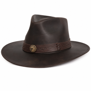 Sombrero Jucara Australiano En Cuero