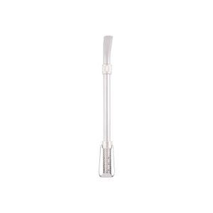Bombilla Curva Larga Niquelada Con Filtro Desarmable 16 cm