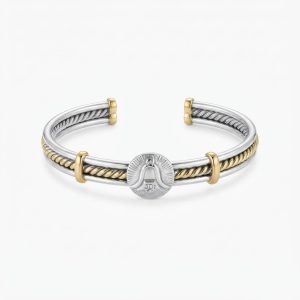 Pulsera Triple Alambre Alpaca con Dije