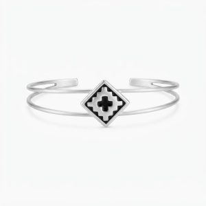 Pulsera Doble Bañada En Platino