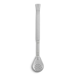 Bombilla Pico De Loro Curva Larga Acero Inoxidable Estilo Porongo Desarmable 18 cm