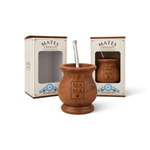 Mate De Madera Dura Grabado  C/Caja